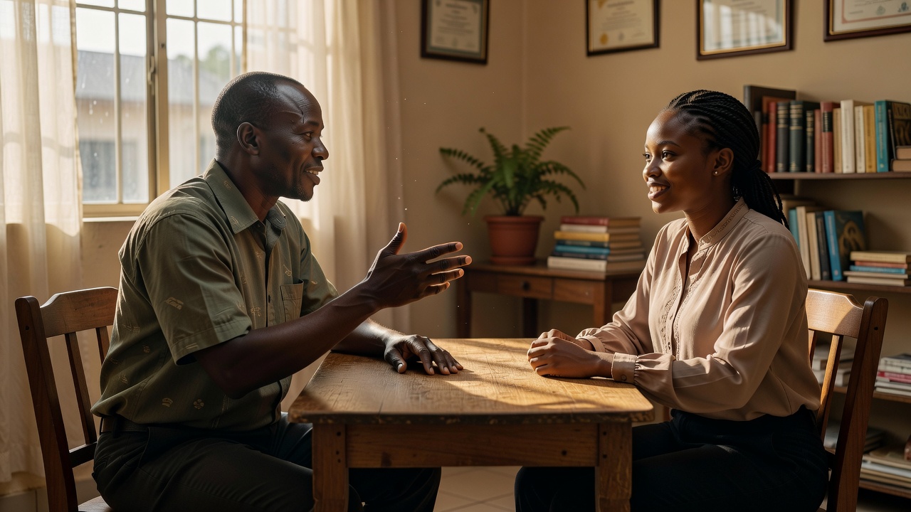 One-on-one executive coaching session