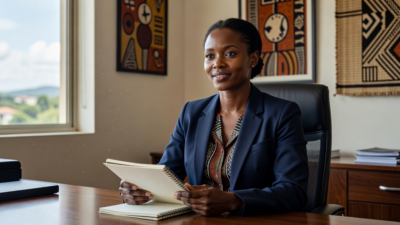 Dr. Patricia Namukasa, Co-Founder and CEO of Inspire Growth Solutions, standing confidently in professional attire